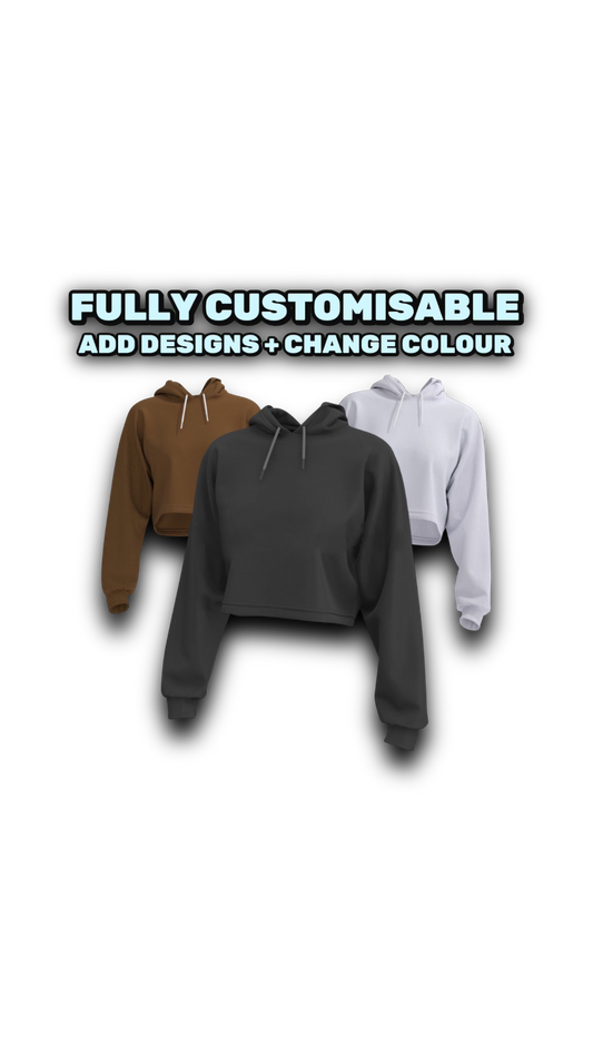 3D Cropped Hoodie Mock-up Read description❗️