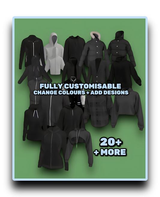 (20+) 3D HOODIES & MORE MOCK-UP BUNDLE